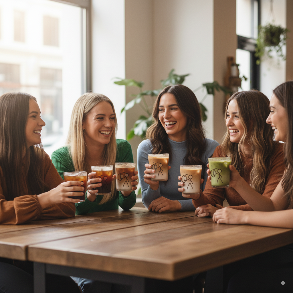 Iced lineup of signature drinks